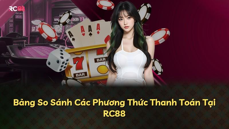 Bảng So Sánh Các Phương Thức Thanh Toán Tại RC88